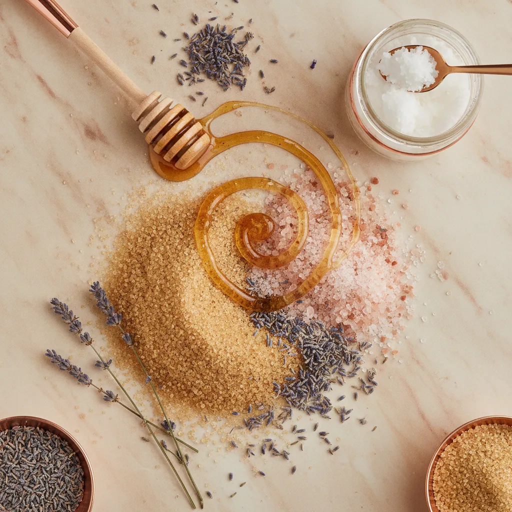 Sugar and honey scrub bowls