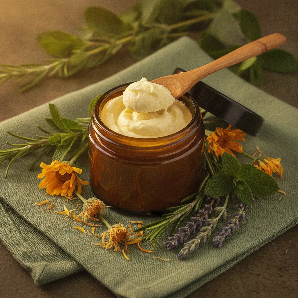 Herb-infused body butter