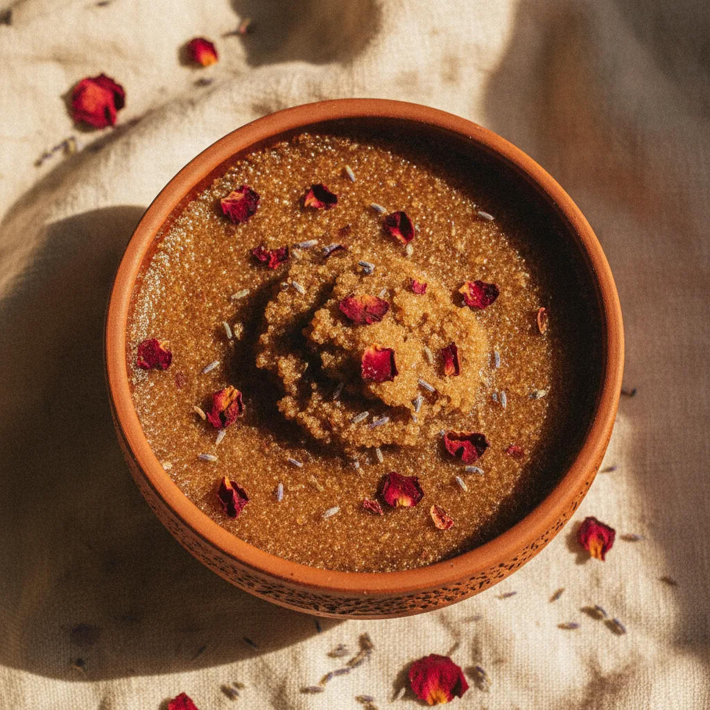 Fresh natural scrub ingredients